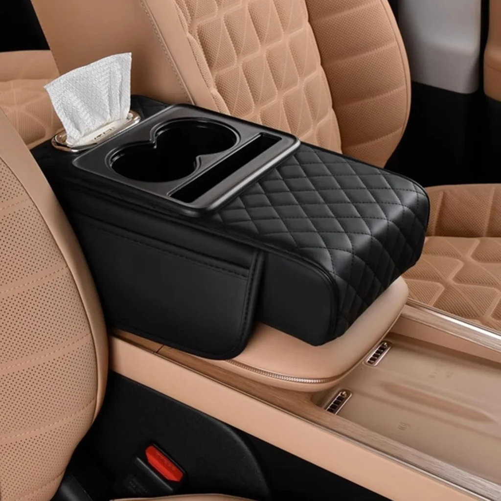 Enhance Your Driving Comfort: Multifunctional PU Leather Car Armrest Box Mat & Cushion 1 s l1600 8